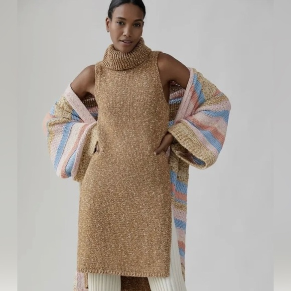 NWOT Anthropologie Flowy Maxi Knit Sleeveless Sweater. Size S (see all pics) - Picture 2 of 8